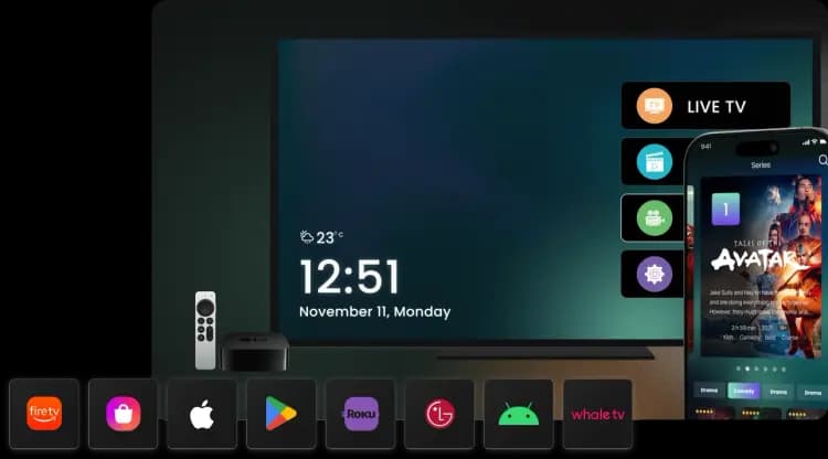Force Play IPTV em todos os dispositivos