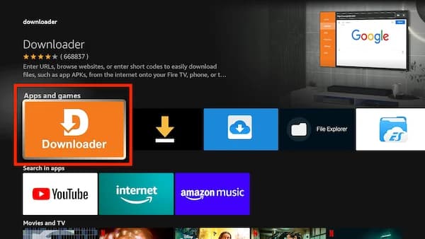 Instalação do Downloader no Fire Stick para baixar o XCIPTV