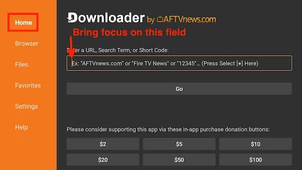 Código 8361670 no Downloader para baixar o XCIPTV Player