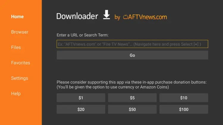 Código 391853 no Downloader para instalar o XCloud TV na Android TV